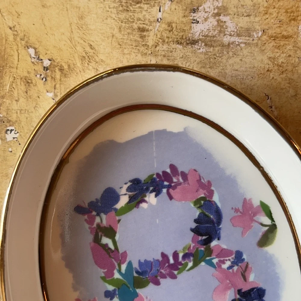 Anthropologie Kiana Mosley Monogram Trinket Dish